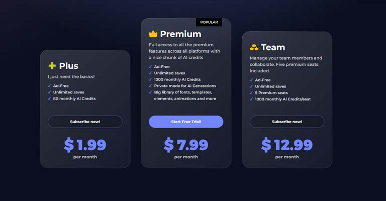 pixlrai pricing